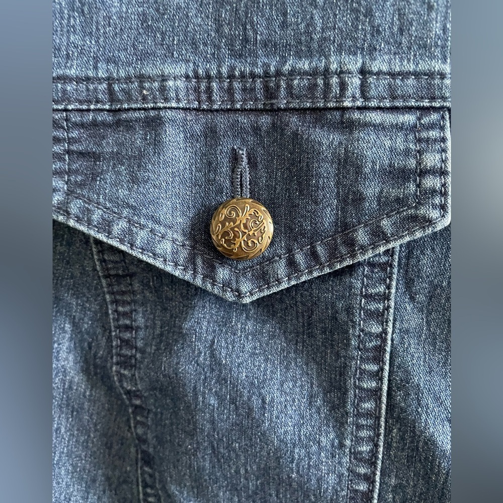 Vintage Alia Plus denim vest-Size 24W - Picture 4 of 11